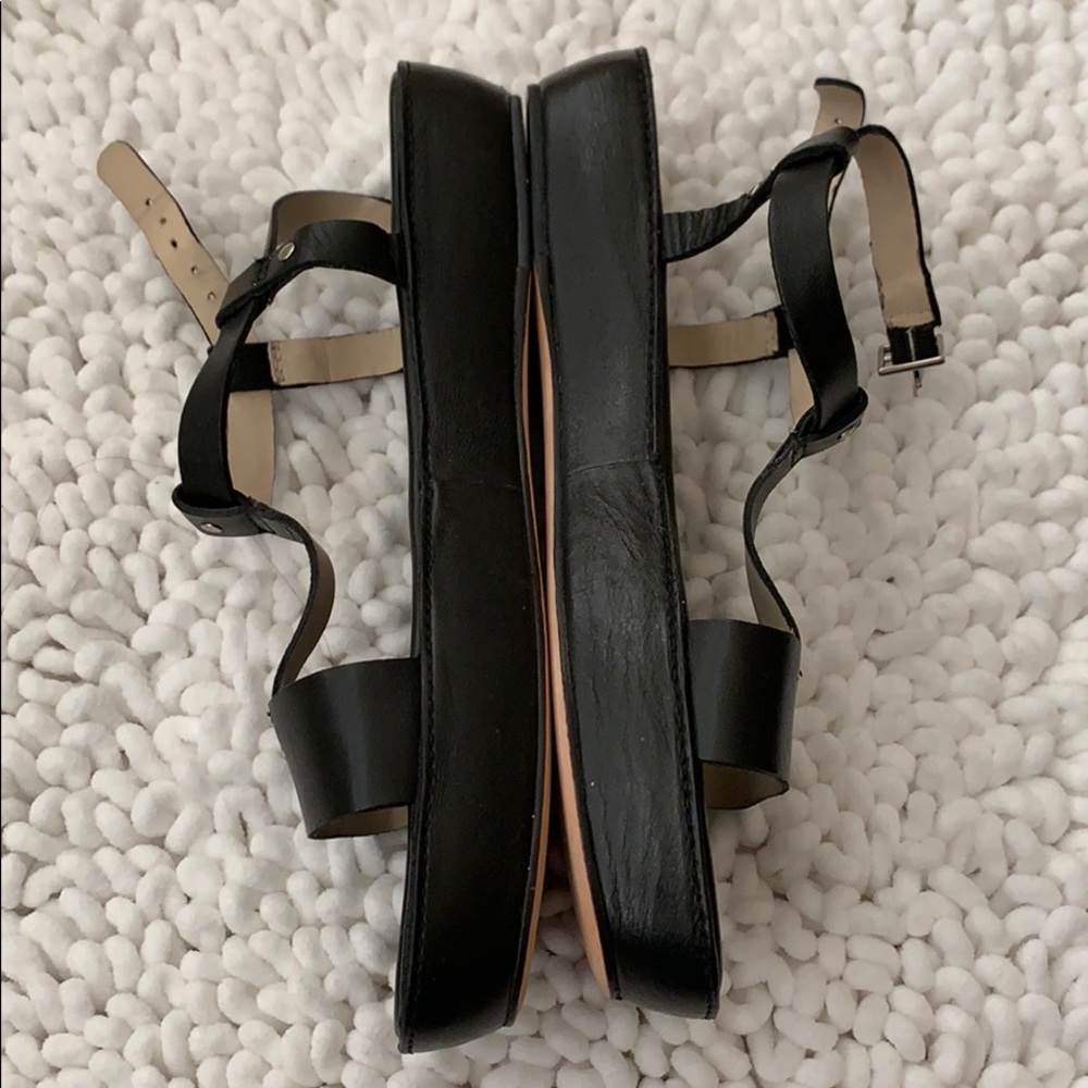 Black leather Elizabeth and James strappy sandals - Picture 3 of 7